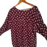 Old Navy ‎ Womens XL Short Tunic Dress Floral Print Maroon Casual BOHO Festival Photo 5