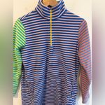 Lands' End Land’s End fleece shift dress multicolor striped Photo 2
