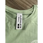 Alphalete  Women’s Dynasty Long Sleeve Crop Tee - Pistachio, Size Small Photo 8