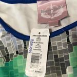 Romeo + Juliet Couture NWT! Small Blue Green Geo-print Fit Flare Cocktail Dress Photo 5