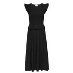 Nation Ltd Fabienne Fused Ruffle Smocked Dress in Jet Black Womens Size XS Photo 1