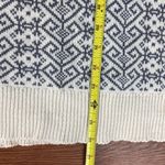 Vintage Fair Isle Sweater 100% Cotton Pullover Crewneck Size Large Gray White Photo 11