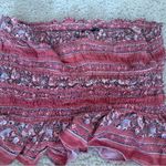 Red and White Paisley Tube Top Photo 0