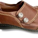 Clarks Brown Leather Ashland Alpine Bendables Slip On 9M Photo 3