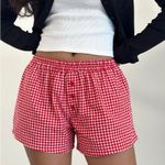 Motel Rocks  NWOT LABOXE BOXER SHORTS IN RED GINGHAM Photo 3