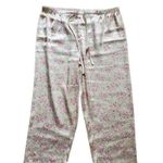 Oscar de la Renta Pink Label Pajamas Cream Rose Floral Tank Pants Set Size Small Photo 2