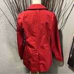 Banana Republic 🍒 RED COTTON PEACOAT SIZE MEDIUM🍒 Photo 3