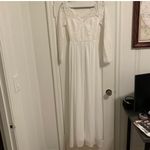 Lulus Lulu’s Forever Starts Tonight White Lace Long Sleeve Maxi Wedding Bridal Dress Photo 2