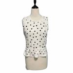 Generation Love Tinsley Polka Dot Lace Trim Sleeveless Blouse Top White Small Photo 11