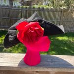 Vintage Wool Kentucky Derby Hat Black Photo 2
