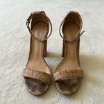 Schutz  Enida Block Heels Shoes Leather & Cork in Natural Ankle Strap Size 8.5 Photo 5