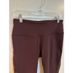 Victoria's Secret ‎ M Victoria Sport Metallic Mesh Knockout Tight Leggings Maroon Photo 3