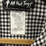 All that jazz Vintage 80s  Black White Checker Crop Zip Up Jacket Top Size 4 Photo 11