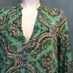 J.Crew  Mint Green Flora Print Long Sleeve Tunic Photo 1