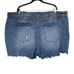Lane Bryant Mid Rise Girlfriend Jean Plus Size Shorts Sz 28 High Rise Rainbow Photo 2