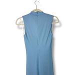 Lulus NWOT Kamara Light Blue Mesh Cutout Knotted Midi Bodycon Dress Small Photo 9