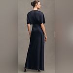 BHLDN Anthropologie Amelia Deep-V Satin Maxi Dress size 22 W Photo 14