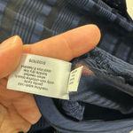 Lane Bryant Top 26/28 Blue Black Striped Sheer Dolman Oversized Ruched Plus Photo 5