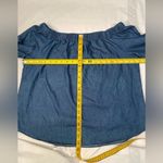 Saks 5th Avenue Off‎ the shoulder, Saks Fifth Ave, denim like, sz lg Photo 3