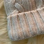 Pink By Victoria Secret Fleece Lined Winter Pom Pom Hat Tan Photo 4