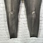 Jessica Simpson Kiss Me Super Skinny Gray Charcoal Denim Jeans Distressed sz 31 Photo 3