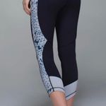 Lululemon Retreat 7/8 Leggings Navy Blue Star Crushed Silver Fox Deep Navy Photo 1