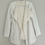 UGG  Abriana Sherpa Shawl Cardigan Heather White Medium Photo 0