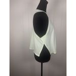 Athleta  grid knit top yellow medium‎ side slits reflective Photo 1