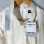 Sister Jane Sunstone Bow Dotted Puff Sleeve Mini Dress Size Medium Pearled Cream Photo 3