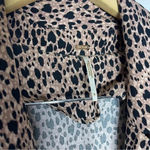 Free People DARIA MAXI SHIRT DRESS DUSTER JACKET LEOPARD ANIMAL PRINT Size Med Photo 8