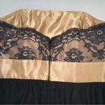 Gunne Sax Jessica McClintock 90s Sz5 Bubble Hem Dress Strapless Black Gold Lace Size undefined Photo 5