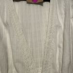 Ruffled White Wrap Dress Size M Photo 8