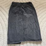 Abercrombie & Fitch  High Rise Black Denim Midi Skirt Photo 5