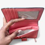 Michael Kors Medium Crossgrain Leather Wallet - Coral Photo 6