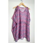 The‎ Royal Standard Beach Cover Up Shell Print Pink/Blue Size Medium Pink Photo 1
