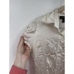 Bebe Y2K Silk Satin Ivory Blouse Women S Babydoll Rhinestone Coquette 2000s Photo 6