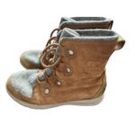 Sorel  Women's Waterproof Winter Boots Tan Grey Lace Up Size 8 Photo 1