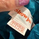 Showpo Teal Satin Dress Size 6 Blue Photo 6