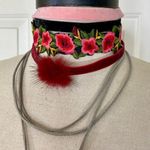 Choker & lariat necklace bundle adjustable Velvet & embroidered fashion jewelry Photo 0