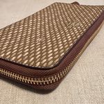 Coach Coated Canvas Leather Tan Legacy Zip-Around Wallet/Clutch Photo 11