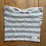 Striped Tube Top Medium NWOT White Photo 2