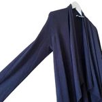 H by Halston Halston Navy Oversized Longline Lounge Womens Drape Front Cardigan SweaterXS Photo 4