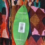 Farm Rio Tropical Shades size large new smocked long sleeve dress mixed midi mul Photo 7