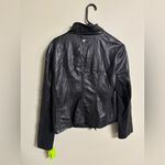 Sam Edelman  Womens Faux Leather Jacket Size XL Black Asymmetrical Zip Moto NEW Photo 1