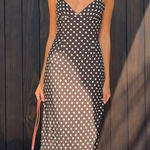 Princess Polly  Jorjana polka dot brown maxi dress Photo 0