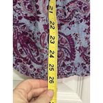 Laura Scott Women’s 100% Cotton Long Sleeve Button-Up Shirt XL Purple Paisley. Photo 3