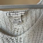 American Rag  Sweater Women's Size XL V-neck Open Cable Knit Grey Oversized Photo 3