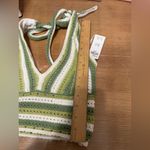 Hollister  Green and White Crochet Halter Top Size XS NWT Photo 10