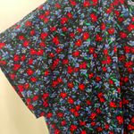 Loft ANN TAYLOR Top Size Medium Velvet Floral Business Casual Office Career Work Photo 2