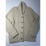 Women's Cream Chunky Knit 100% Hand Made,  Sz: L? Check Measurements (b15B) Photo 3